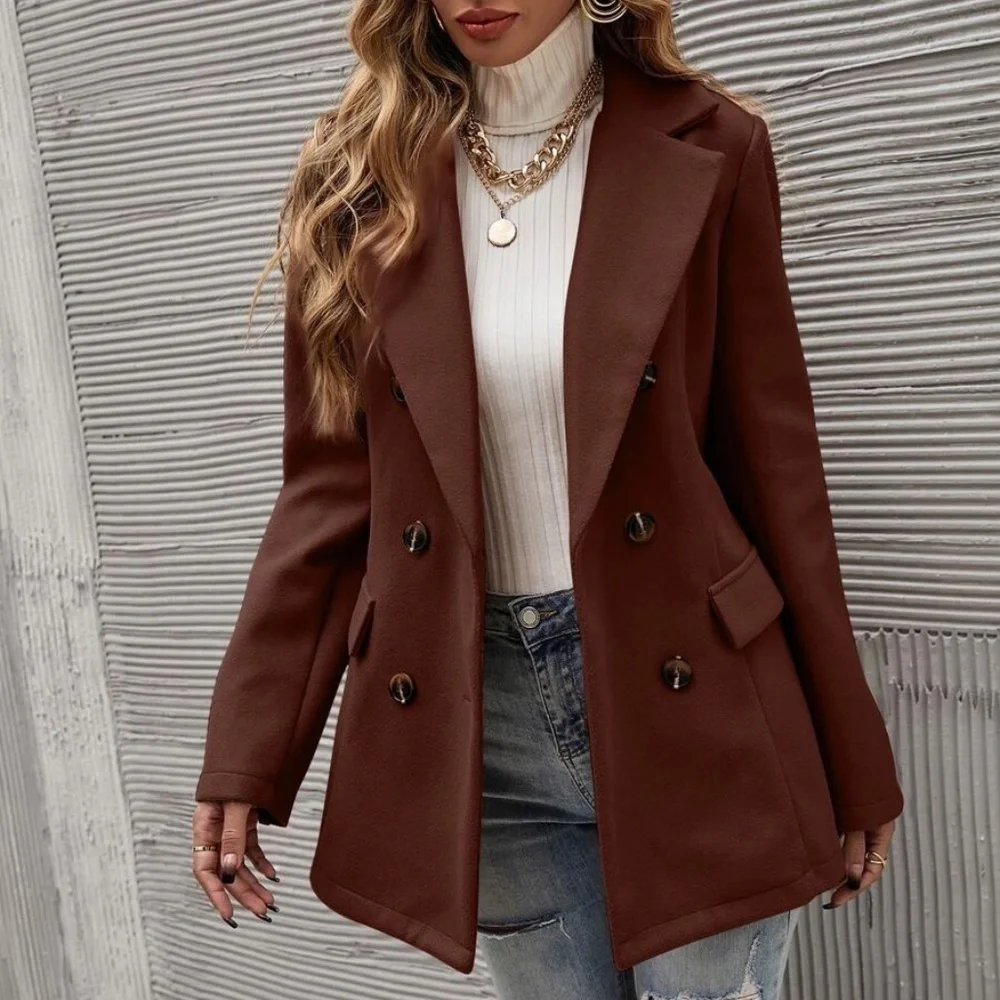 Classic Double Breasted Jacket Blazer - Picture 9 of 16